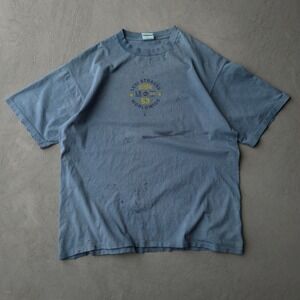 Vintage 90s T-shirt XL Blue Levi Strauss Authentic Worldwide Distressed